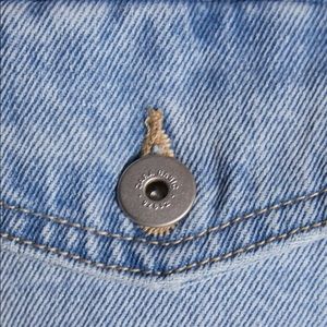Women's Oversized Denim Shacket - Frayed Hem Button Down Jean Jacket 2025 Spring